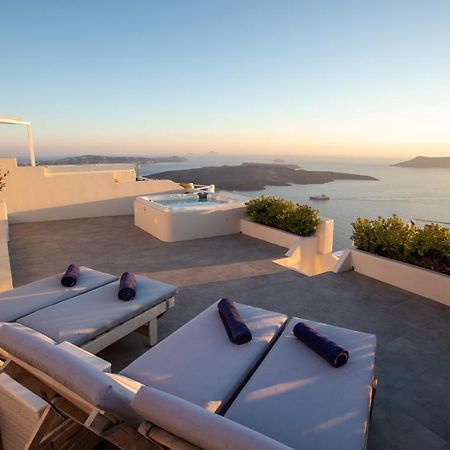 Sunset View Villa Santorini - with Outdoor Jacuzzi Firostefani Esterno foto